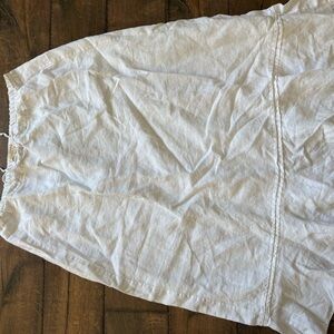 Choices Ivory Maxi Skirt size large linen